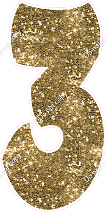 BBT 47" Individuals - Gold Sparkle 3