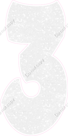 BBT 47" Individuals - White Sparkle 3