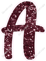 CU 23.5" Individuals - Burgundy Sparkle A