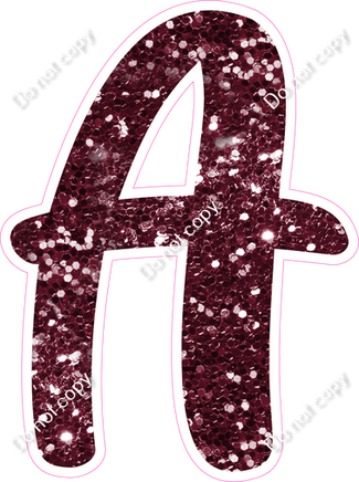 CU 23.5" Individuals - Burgundy Sparkle A