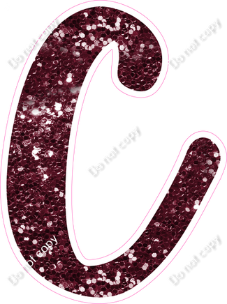 CU 23.5" Individuals - Burgundy Sparkle C