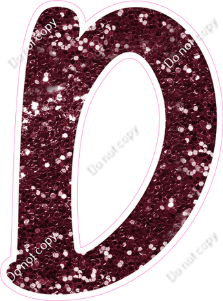 CU 23.5" Individuals - Burgundy Sparkle D