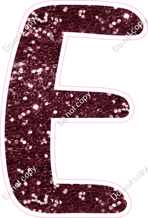 CU 23.5" Individuals - Burgundy Sparkle E