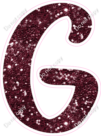 CU 23.5" Individuals - Burgundy Sparkle G