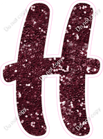 CU 23.5" Individuals - Burgundy Sparkle H