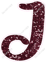 CU 23.5" Individuals - Burgundy Sparkle J
