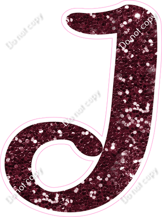 CU 23.5" Individuals - Burgundy Sparkle J