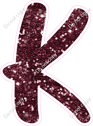 CU 23.5" Individuals - Burgundy Sparkle K