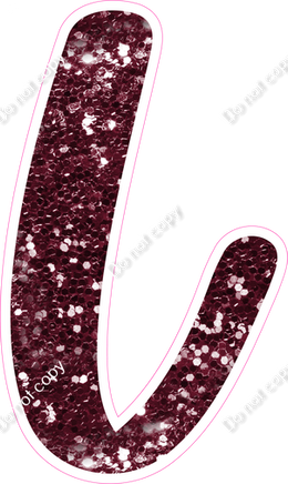 CU 23.5" Individuals - Burgundy Sparkle L