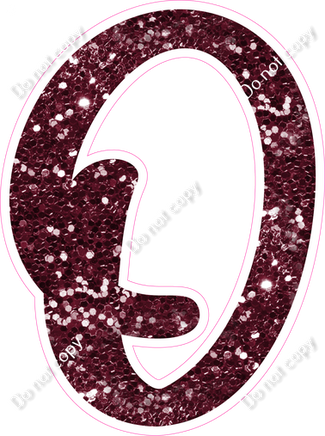 CU 23.5" Individuals - Burgundy Sparkle O