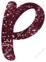 CU 23.5" Individuals - Burgundy Sparkle P