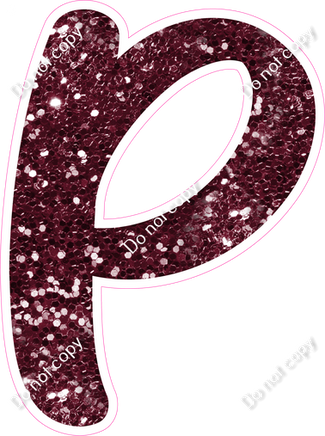 CU 23.5" Individuals - Burgundy Sparkle P