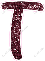 CU 23.5" Individuals - Burgundy Sparkle T