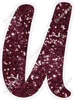 CU 23.5" Individuals - Burgundy Sparkle U