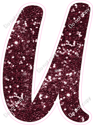 CU 23.5" Individuals - Burgundy Sparkle U