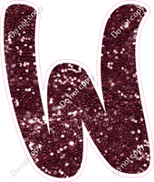 CU 23.5" Individuals - Burgundy Sparkle W