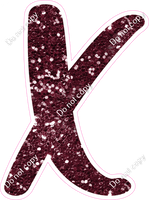 CU 23.5" Individuals - Burgundy Sparkle X