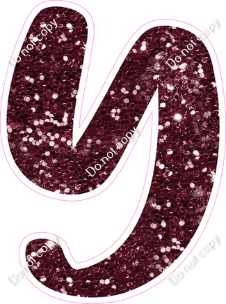 CU 23.5" Individuals - Burgundy Sparkle Y