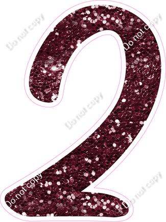 CU 23.5" Individuals - Burgundy Sparkle 2