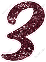 CU 23.5" Individuals - Burgundy Sparkle 3