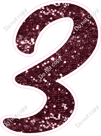 CU 23.5" Individuals - Burgundy Sparkle 3