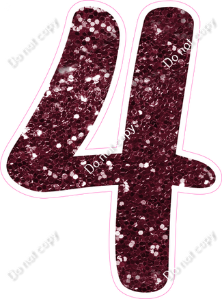 CU 23.5" Individuals - Burgundy Sparkle 4