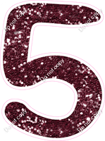 CU 23.5" Individuals - Burgundy Sparkle 5