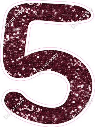 CU 23.5" Individuals - Burgundy Sparkle 5