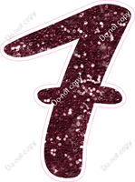 CU 23.5" Individuals - Burgundy Sparkle 7