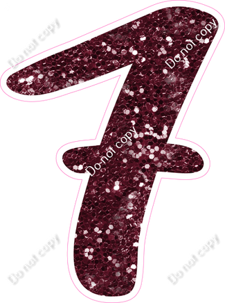 CU 23.5" Individuals - Burgundy Sparkle 7