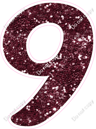 CU 23.5" Individuals - Burgundy Sparkle 9