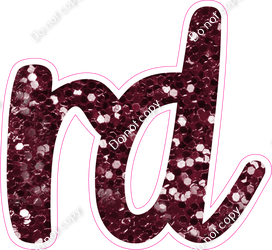 CU 23.5" Individuals - Burgundy Sparkle RD