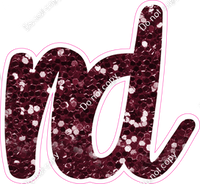 CU 23.5" Individuals - Burgundy Sparkle ND