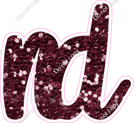 CU 23.5" Individuals - Burgundy Sparkle ND