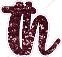 CU 23.5" Individuals - Burgundy Sparkle TH