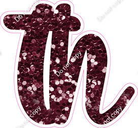 CU 23.5" Individuals - Burgundy Sparkle TH