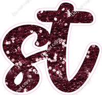 CU 23.5" Individuals - Burgundy Sparkle ST