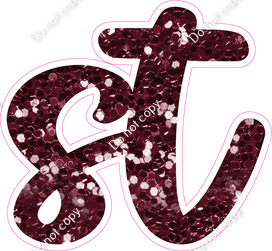 CU 23.5" Individuals - Burgundy Sparkle ST