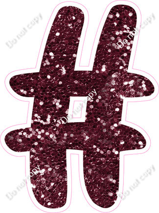 CU 23.5" Individuals - Burgundy Sparkle #