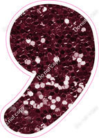 CU 23.5" Individuals - Burgundy Sparkle Apostrophe