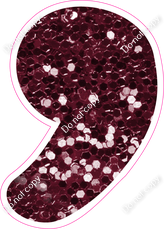 CU 23.5" Individuals - Burgundy Sparkle Apostrophe