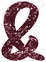 CU 23.5" Individuals - Burgundy Sparkle &