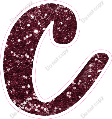 CU 23.5" Individuals - Burgundy Sparkle c