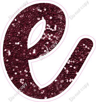 CU 23.5" Individuals - Burgundy Sparkle e