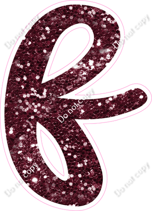 CU 23.5" Individuals - Burgundy Sparkle f