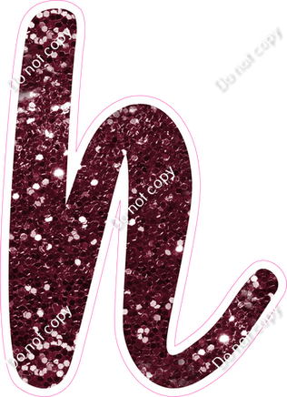 CU 23.5" Individuals - Burgundy Sparkle h