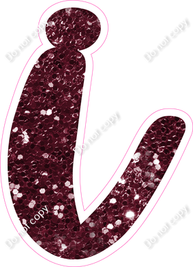 CU 23.5" Individuals - Burgundy Sparkle i