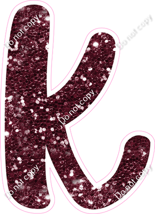 CU 23.5" Individuals - Burgundy Sparkle k