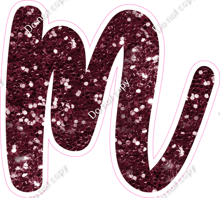 CU 23.5" Individuals - Burgundy Sparkle m