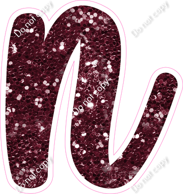 CU 23.5" Individuals - Burgundy Sparkle n